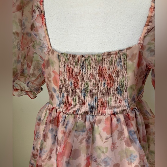 ENDLESS ROSE Floral Puff Mini Dress - Picture 10 of 16